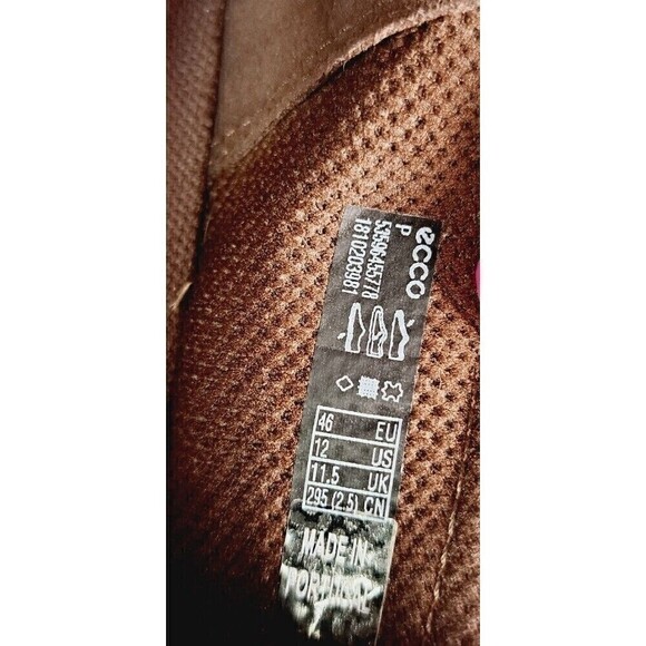 ECCO Slip On Loafers Brown Suede Leather Danish Design Sneakers Mens Size 12 - Picture 6 of 7